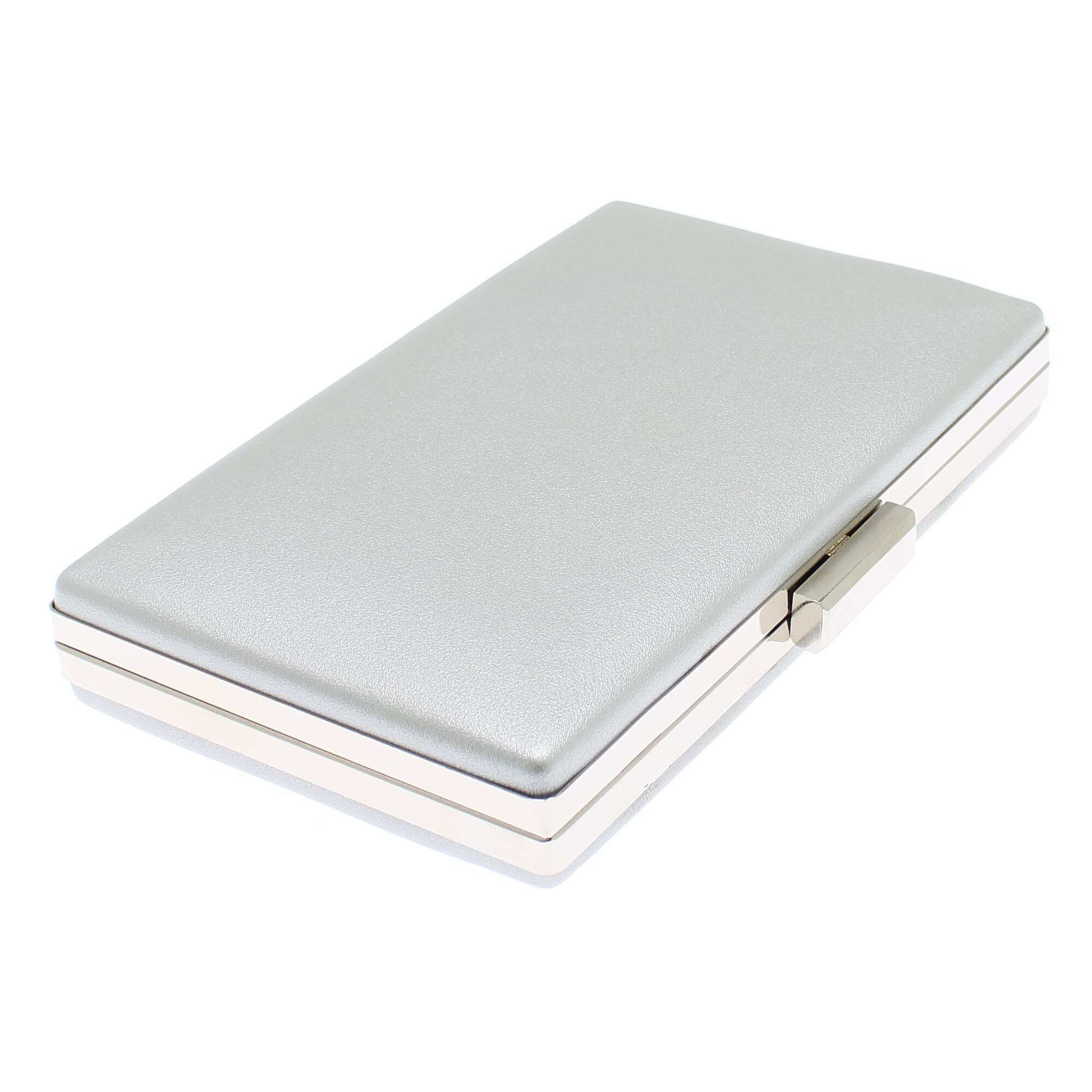 Geanta plic, clutch pentru dama, din piele ecologica, Argintiu, 19x12x3 cm - GND45