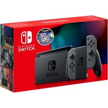 Consola Nintendo Switch, Gri + Joc Just Dance 2022 Consola Nintendo Switch, Gri + Joc Just Dance 2022