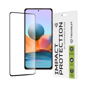 Folie protectie pentru Xiaomi Redmi Note 10 Pro, Sticla Securizata 111D, Techsuit Full Glue