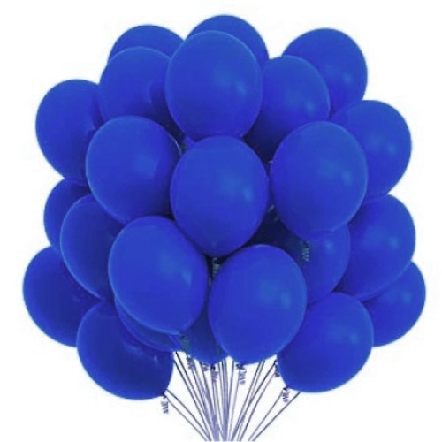 Set 100 baloane albastru marin 28 cm