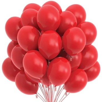 Set 100 baloane rosii 28 cm Set 100 baloane rosii 28 cm
