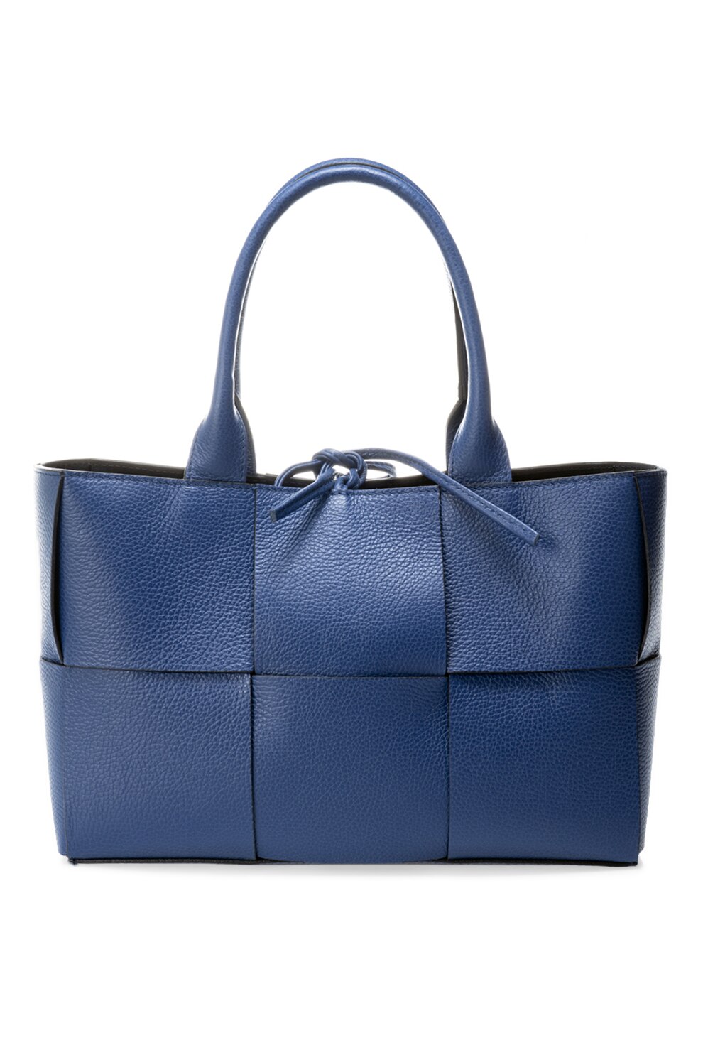 Massimo Castelli, Geanta tote de piele cu manere tubulare, Albastru