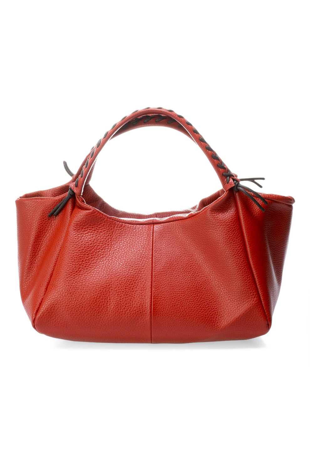 Massimo Castelli, Geanta de piele cu manere cusute, Roşu