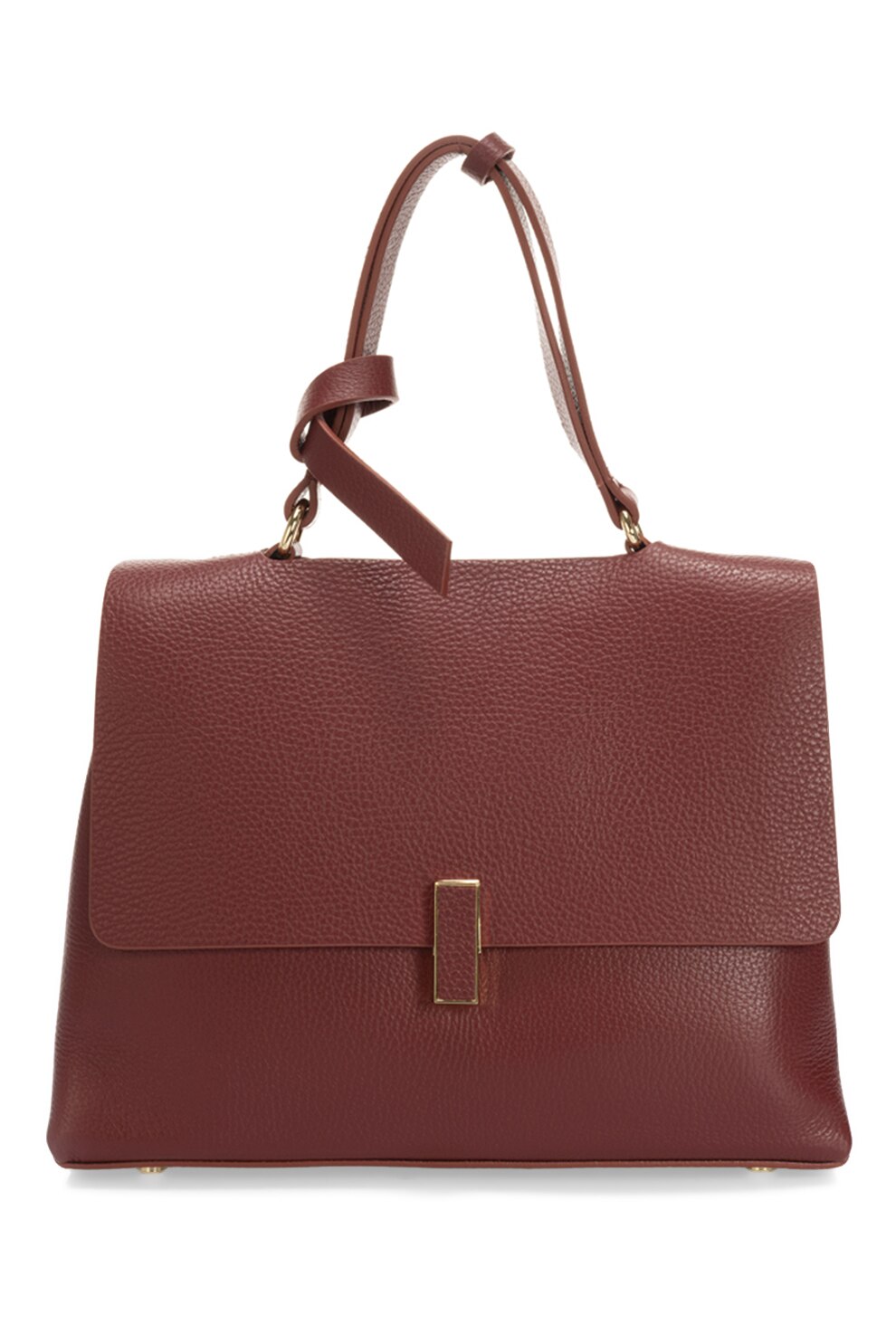 Massimo Castelli, Geanta tote de piele cu clapa, Rosu Bordeaux