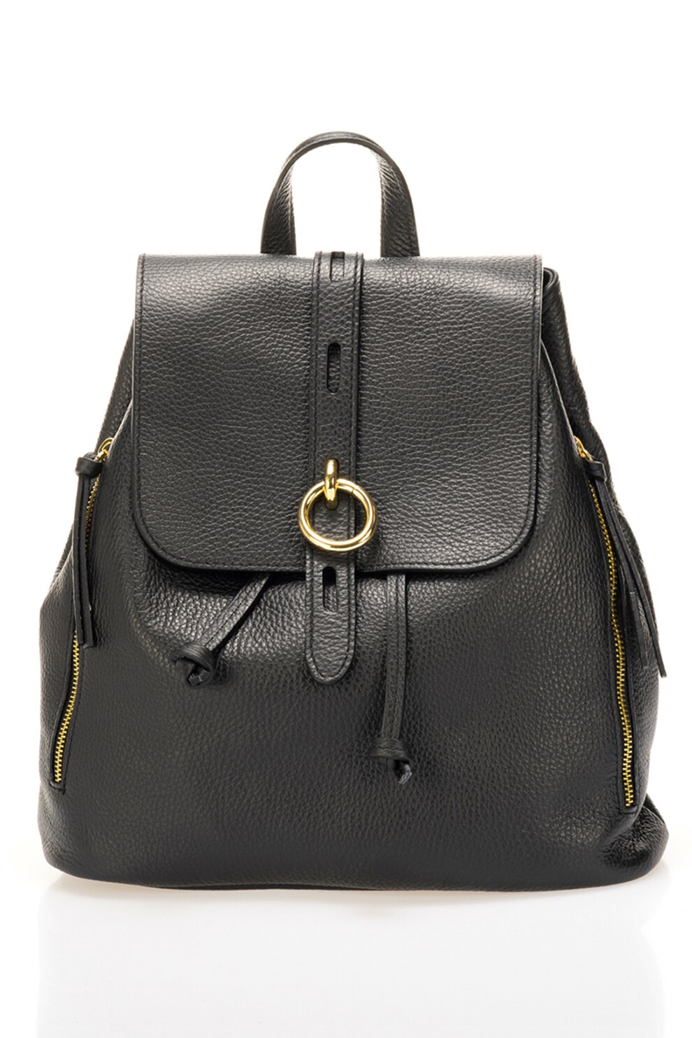 Massimo Castelli, Rucsac din piele cu aspect texturat, Negru