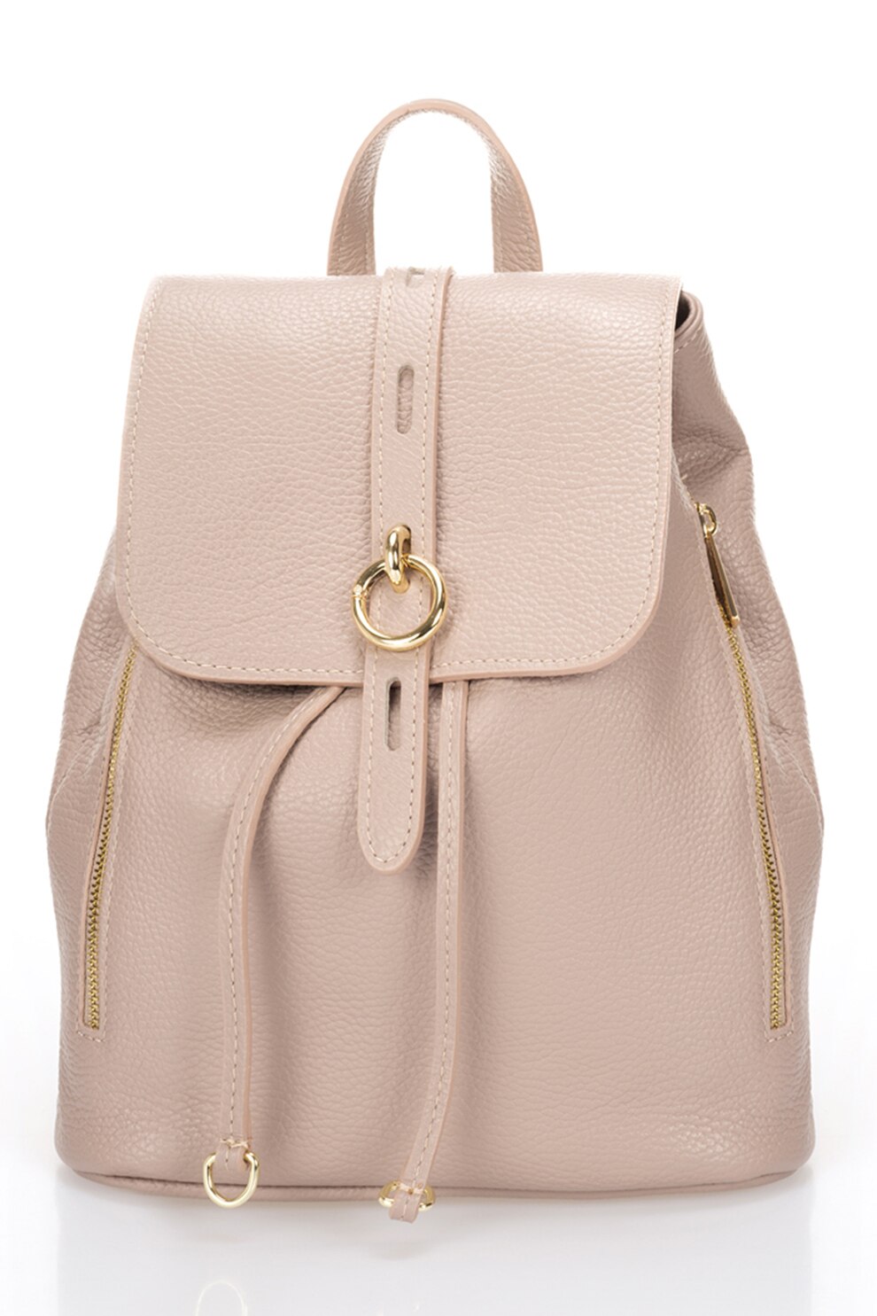 Massimo Castelli, Rucsac din piele cu aspect texturat, Roz prafuit