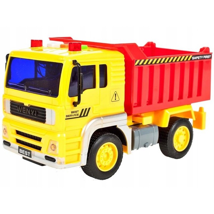 Интерактивен самосвал DDEshop, Включени батерии 3x AG13, 24 x 11.5 x 11.5 см, Многоцветен