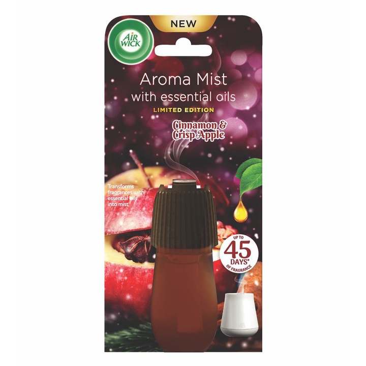 Promóciós csomag: 6 x Air Wick Aroma Diffúzor utántöltő, Meleg fahéj és alma illat, 20ml