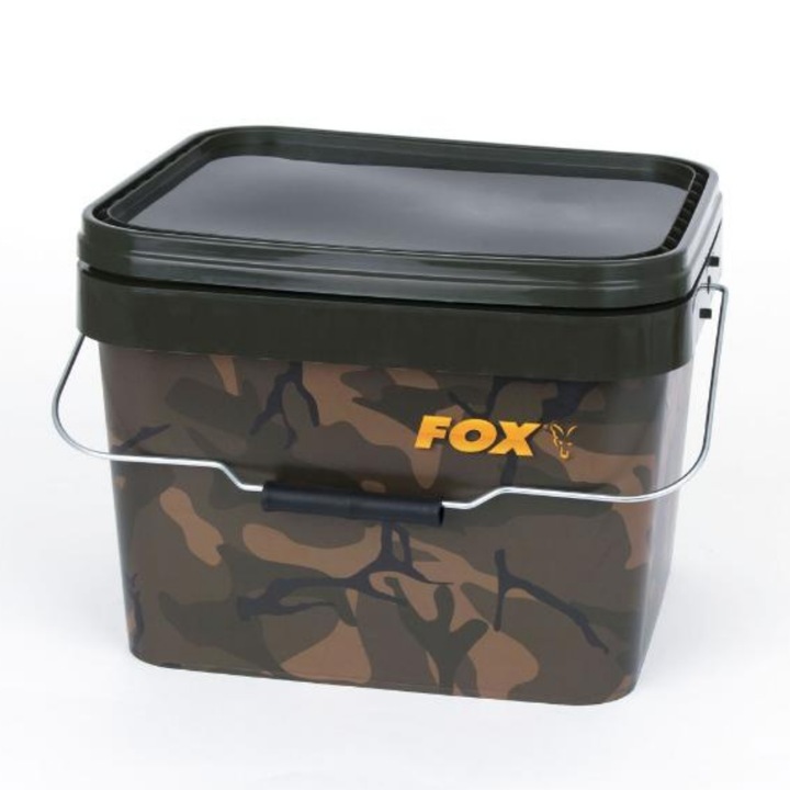 Cutie transport accesorii pescuit, kaki, Cupe FOX Camo Square