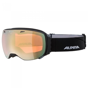 Ochelari ski Alpina Big Horn QHM, Black Matt/Mirror Gold, marime L, lentila S2 Ochelari ski Alpina Big Horn QHM, Black Matt/Mirror Gold, marime L, lentila S2