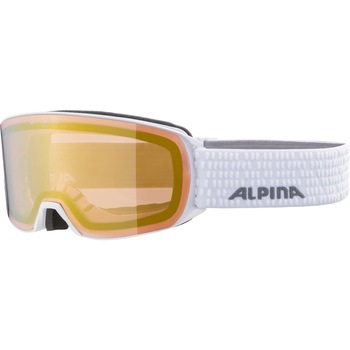Ochelari ski Alpina Nakiska QVM, White/Mirror Gold, marime M, lentila S2-3 Ochelari ski Alpina Nakiska QVM, White/Mirror Gold, marime M, lentila S2-3