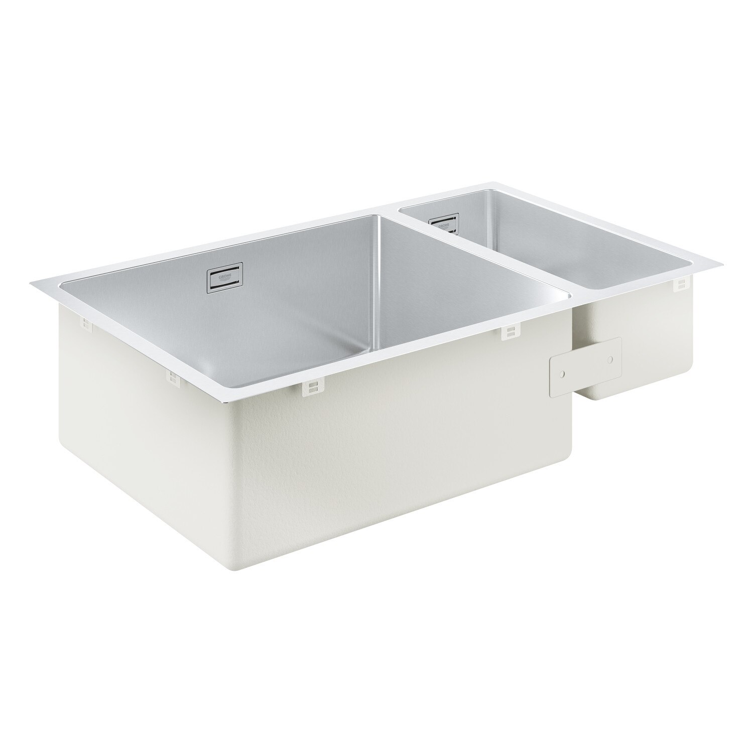 Chiuveta de bucatarie Grohe K700 31575SD1, 760 x 450 mm, montare in/pe blat, 2 cuve, inox