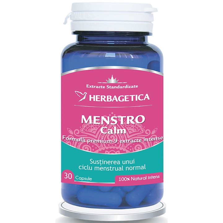 Supliment alimentar Menstro Calm Herbagetica, 30 capsule