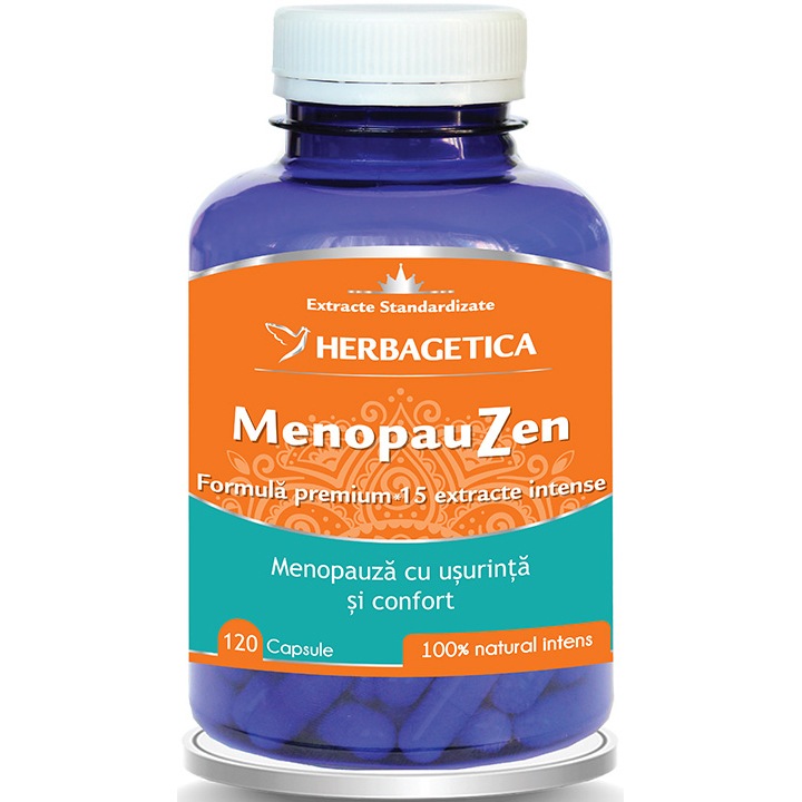 Supliment alimentar MenopauZen Herbagetica, 120 capsule