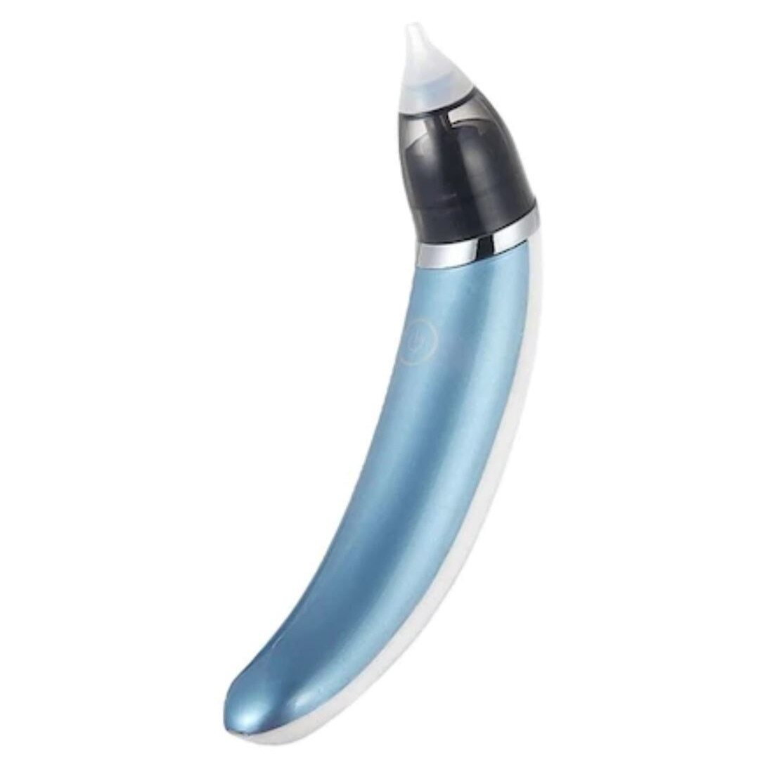 Aspirator nazal electric pentru bebelusi sau copii Deliny®, silentios, cu incarcare USB, putere ajustabila, albastru