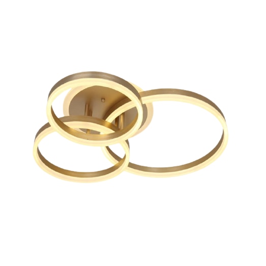 Lustra led dimabila ,cu telecomanda, 3 functii 160W aurie