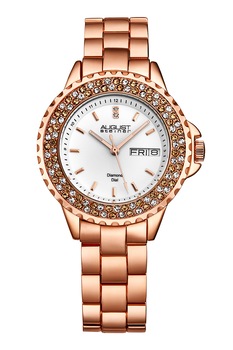 August Steiner, Ceas cu cristale si diamante, Auriu rose August Steiner, Ceas cu cristale si diamante, Auriu rose