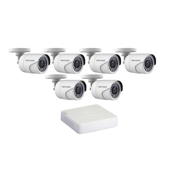 Sistem supraveghere 6 camere Hikvision 2MP, FULL HD, 1080P, IR 20m, usor de configurat, aplicatie mobil Sistem supraveghere 6 camere Hikvision 2MP, FULL HD, 1080P, IR 20m, usor de configurat, aplicatie mobil
