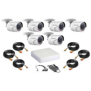 Kit 6 camere supraveghere Hikvision 2MP, FULL HD, 1080P, IR 20m, usor de configurat, aplicatie mobil HikConnect Kit 6 camere supraveghere Hikvision 2MP, FULL HD, 1080P, IR 20m, usor de configurat, aplicatie mobil HikConnect
