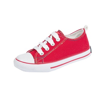 Tenisi din panza pentru fete American Club 707/16-31, Rosu 31 EU Tenisi din panza pentru fete American Club 707/16-31, Rosu 31 EU