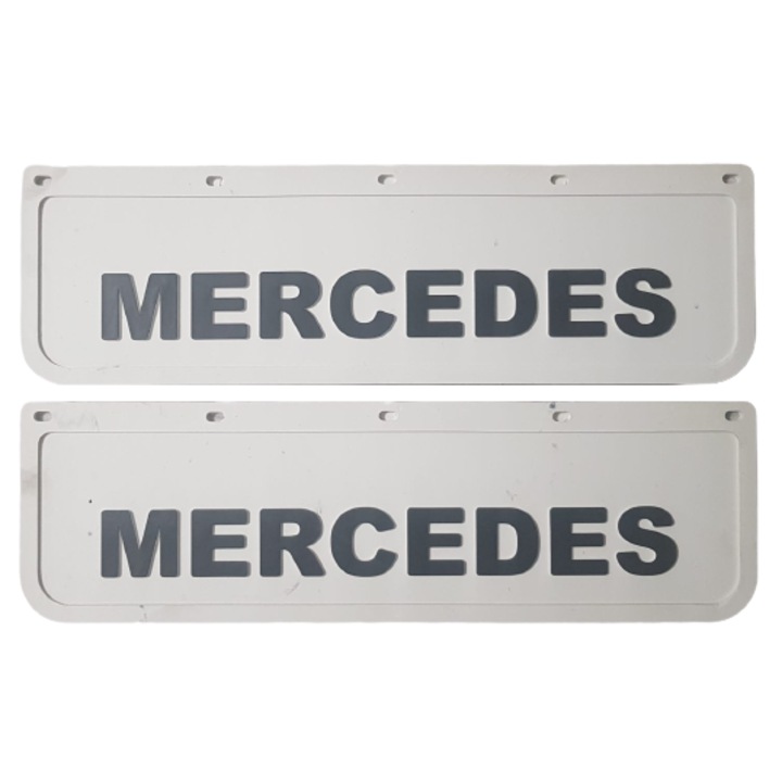 Set aparatori albe 3D pentru camion Mercedes 640x190 mm