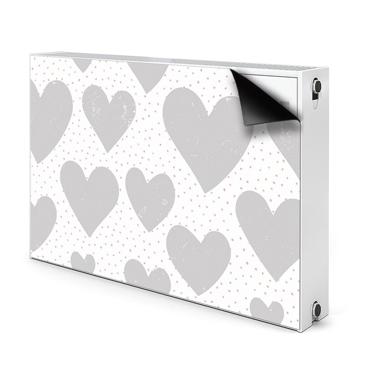 Magnet incalzitor, Inimile gri, roz, 90x60