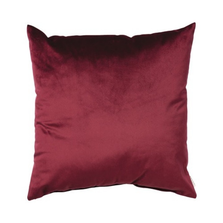 Perna decorativa patrata SoleVito Castellano, bordo, 50x50 cm