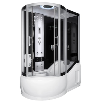Cabina de dus cu hidromasaj MBO-Fantasia, 151x85x217 cm, ventilator, radio, LED, montaj dreapta Cabina de dus cu hidromasaj MBO-Fantasia, 151x85x217 cm, ventilator, radio, LED, montaj dreapta
