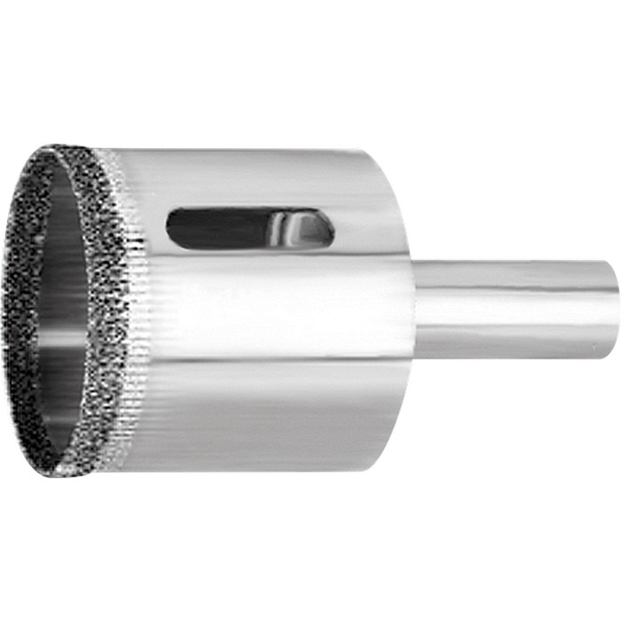 Carota diamantata argintata prin galvanizare, 25 x67 mm, coada triunghiulara