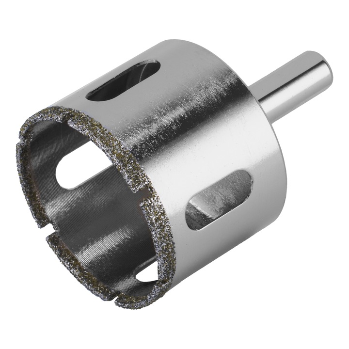 Carota diamantata argintata prin galvanizare, 45 x67 mm, coada triunghiulara