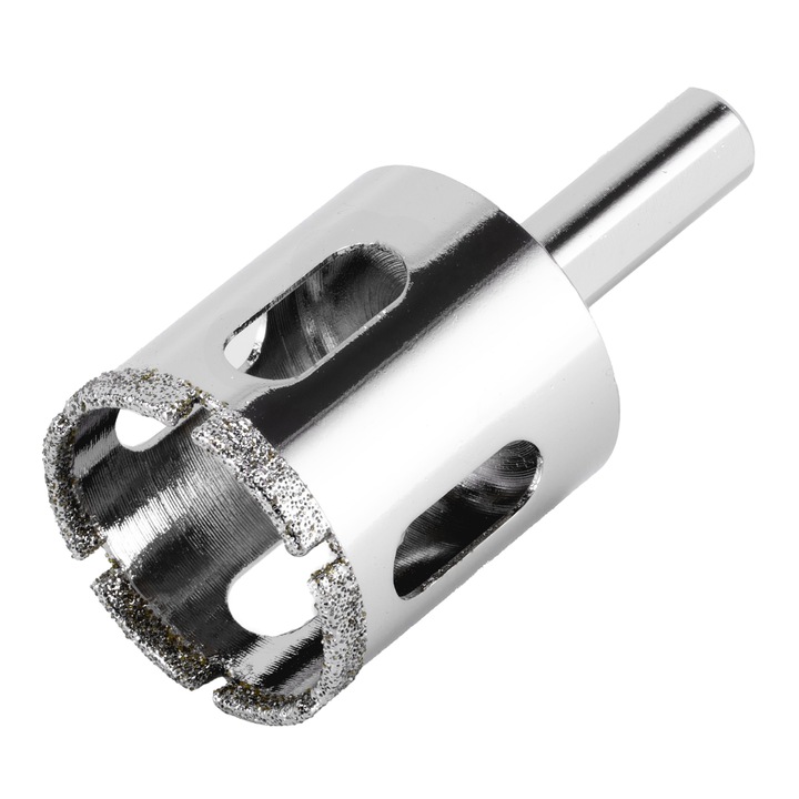 Carota diamantata argintata prin galvanizare, 32 x67 mm, coada triunghiulara