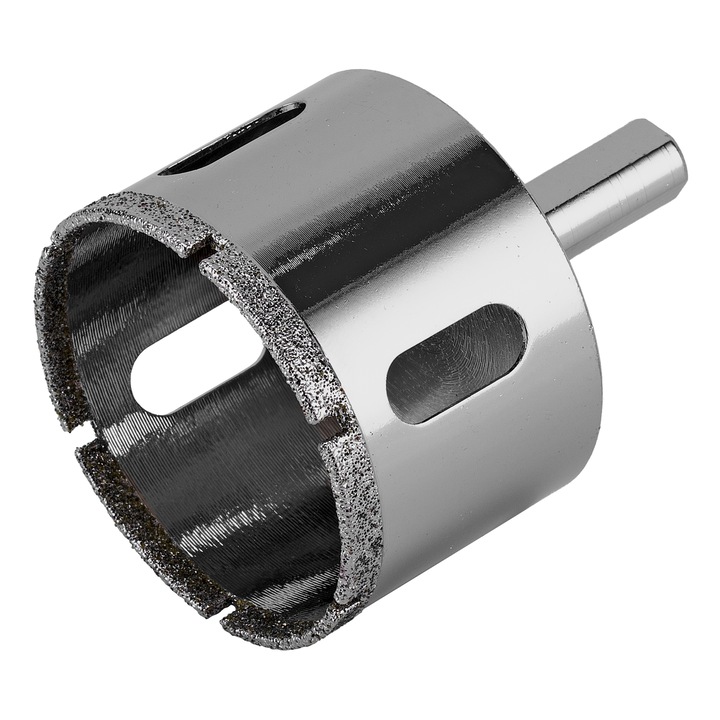 Carota diamantata argintata prin galvanizare, 50 x67 mm, coada triunghiulara