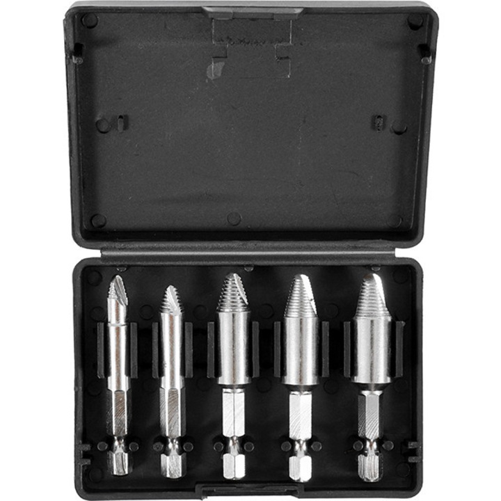 Set de 5 extractoare pentru suruburi rupte 6-14mm
