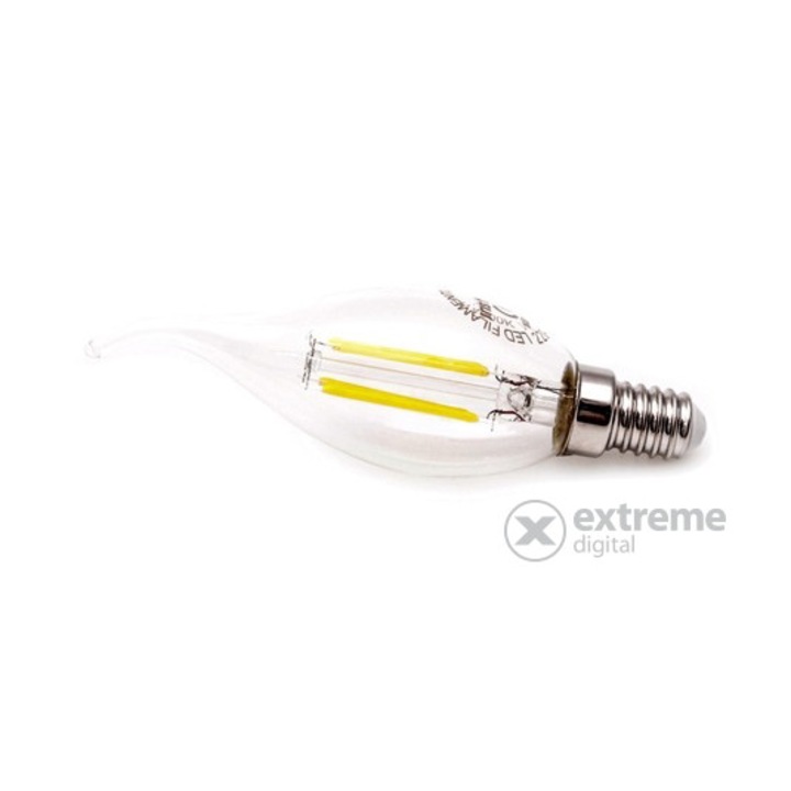 Iris Lighting Filament Bulb Longtip FLCT35 LED izzó, 4W, 4000K, 360lm, gyertya E14, arany