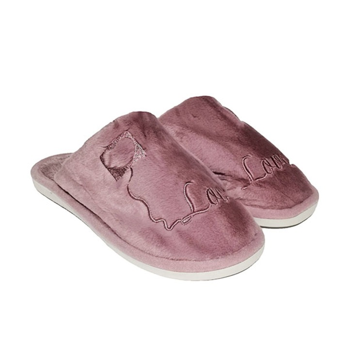 Papuci casa dama Trendd Love, Mov, 40-41