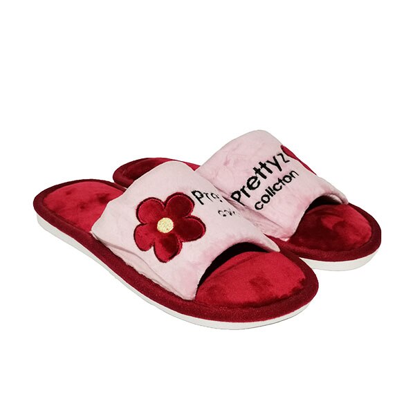 Papuci casa dama Trendd Flow Cut, Grena, 36-37