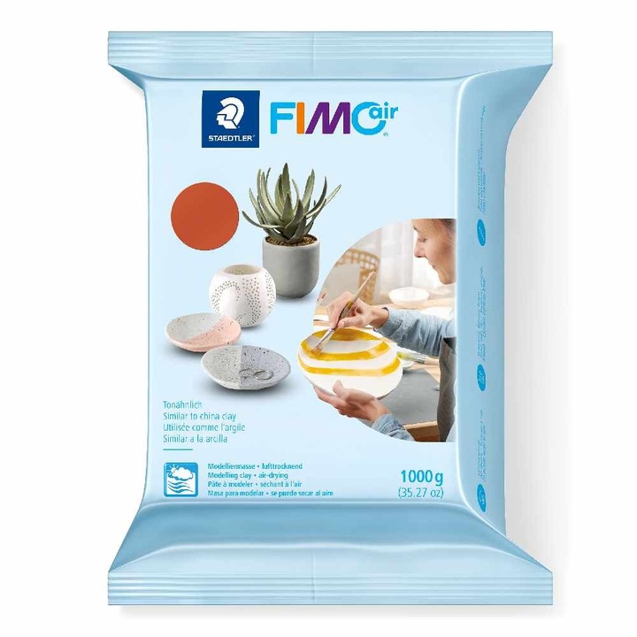 Lut de modelaj cu uscare la aer FIMOair 1000g Maro teracota