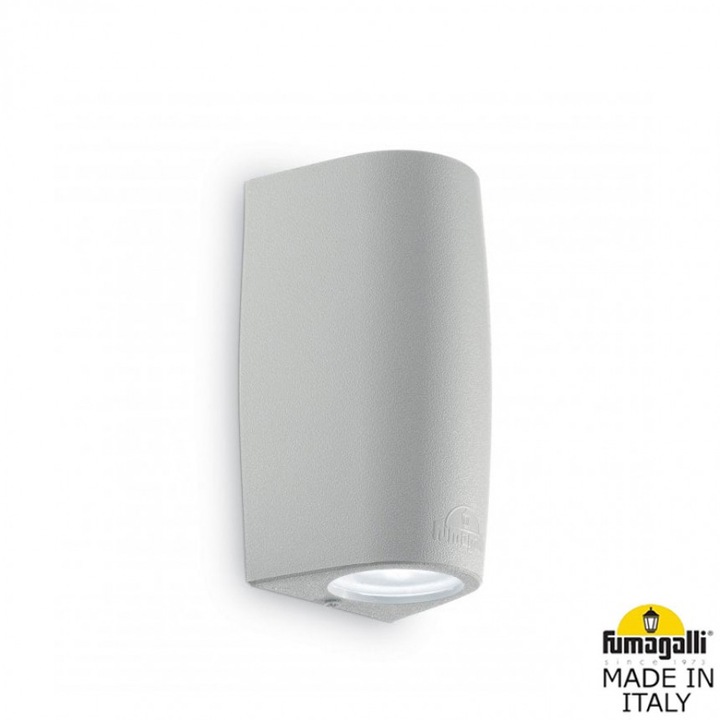 Aplica fatada, Fumagalli, GU10, LED, 7W, 3000K/4000K/6500K, IP55, Gri