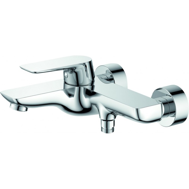 Baterie Luxurious Noemie, Inter Ceramic, Cada/dus, Montata pe perete, Alama, Crom