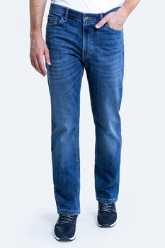 Big Star, Blugi cu croiala dreapta si 5 buzunare Colt, Albastru Big Star, Blugi cu croiala dreapta si 5 buzunare Colt, Albastru