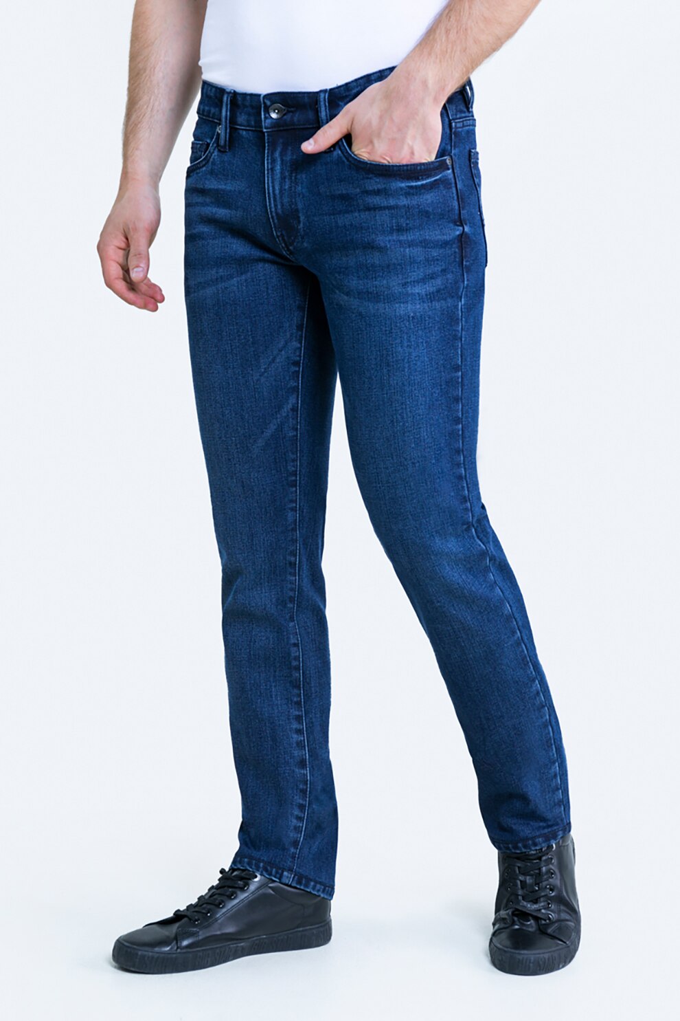Big Star, Blugi slim fit Terry, Bleumarin