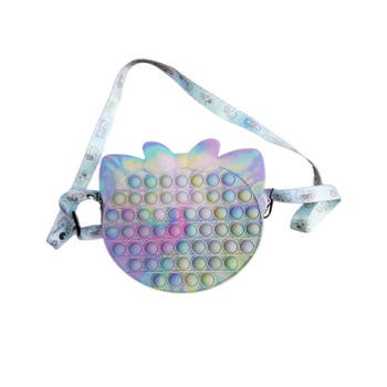 Jucarie Geanta Pop It - Pisica&Fundita, Diametru 19 cm, Multicolora Jucarie Geanta Pop It - Pisica&Fundita, Diametru 19 cm, Multicolora