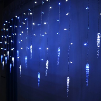 Instalatie luminoasa pentru Craciun, perdea de lumini, cu sloi de gheata, turturi, interconectabila, 3 metri, alb rece cu albastru, buz Instalatie luminoasa pentru Craciun, perdea de lumini, cu sloi de gheata, turturi, interconectabila, 3 metri, alb rece cu albastru, buz
