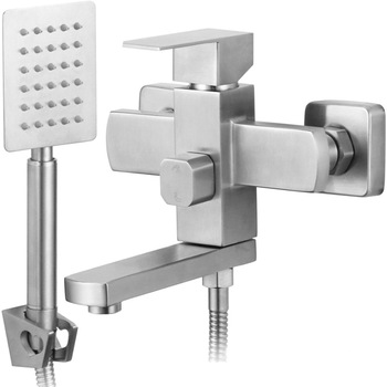 Baterie cada sau dus ZAFIT™ LUX-35, para de dus, racorduri incluse, otel inoxidabil, cartus ceramic, 360 grade, monocomanda, Nichel Baterie cada sau dus ZAFIT™ LUX-35, para de dus, racorduri incluse, otel inoxidabil, cartus ceramic, 360 grade, monocomanda, Nichel