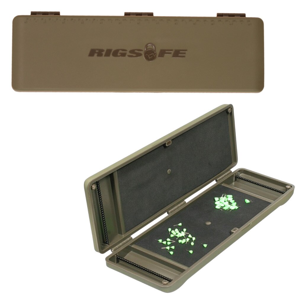 Cutie de depozitare mare, Korda RIGSAFE pentru pescuit la crap, Kaki