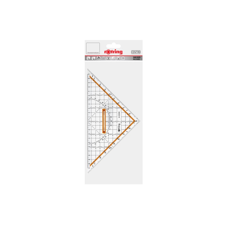 Триъгълник Rotring WH, 45/25, 22 см