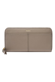 Fossil, Portofel de piele cu fermoar Tara, Maro taupe deschis Fossil, Portofel de piele cu fermoar Tara, Maro taupe deschis
