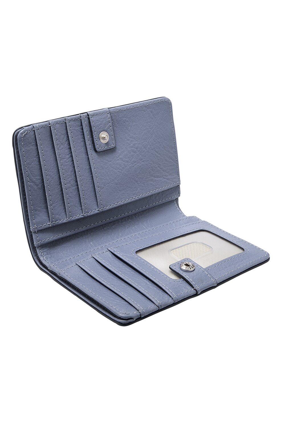 Fossil, Portofel cu aspect de piele de crocodil Liza, Albastru lavanda