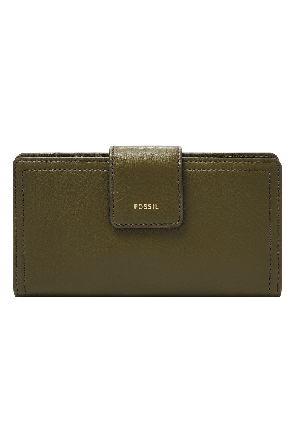 Fossil, Portofel de piele ecologica cu aspect texturat Logan, Kaki