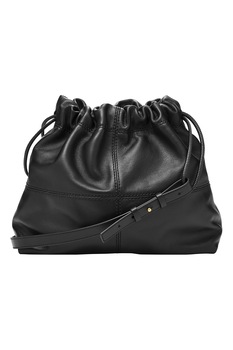 Fossil, Geanta din piele ecologica cu bareta de umar detasabila, Negru Fossil, Geanta din piele ecologica cu bareta de umar detasabila, Negru